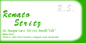 renato stritz business card